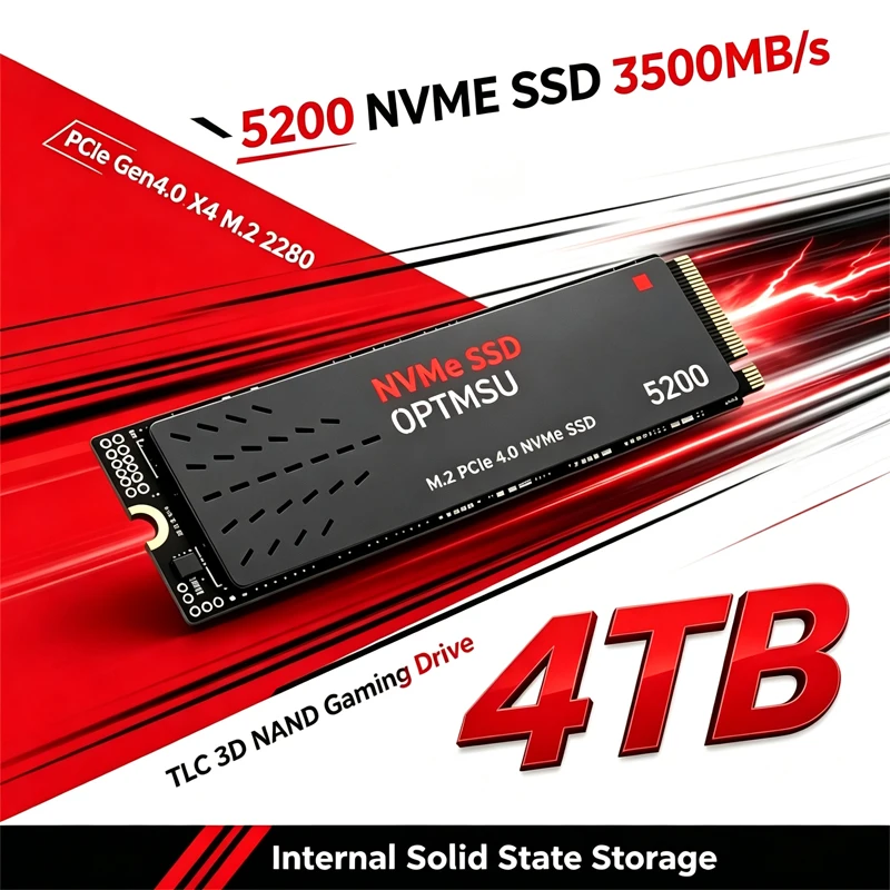 Ssd 500Gb - 5200 NVMe SSD, PCIe Gen4.0 X4,