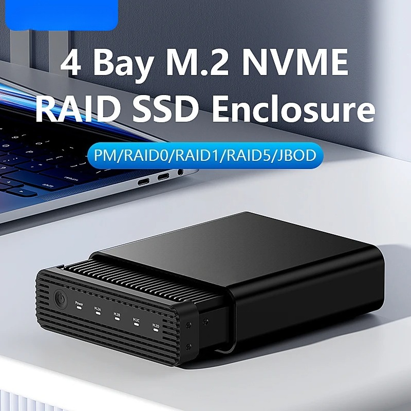 External Ssd - 알루미늄 M2 4베이 USB4 외장 NVME
