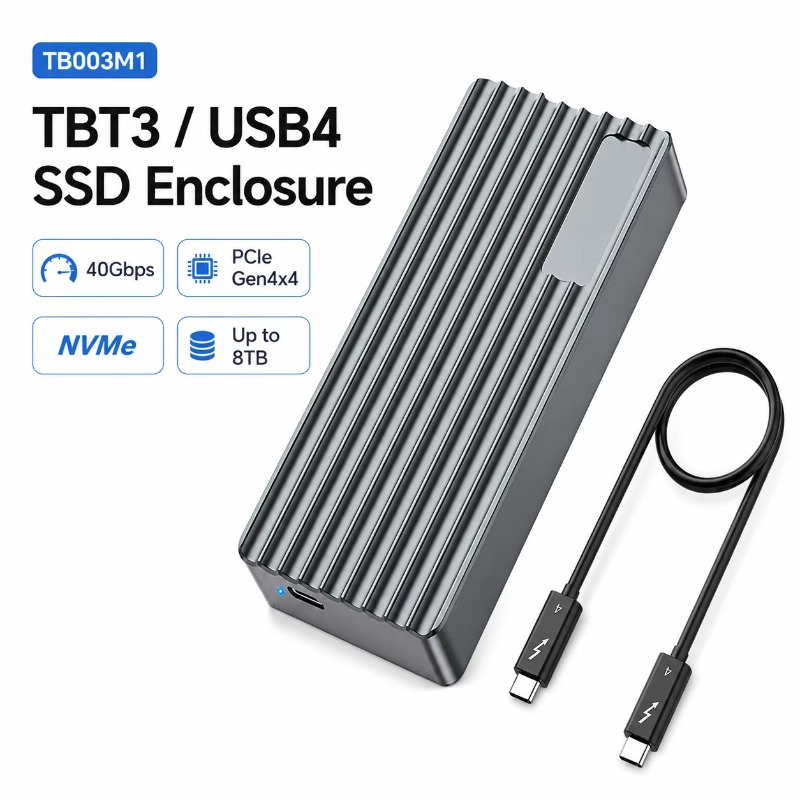 External Ssd - TBT3/USB4 M.2 NVMe SSD 인클로저 40Gbps
