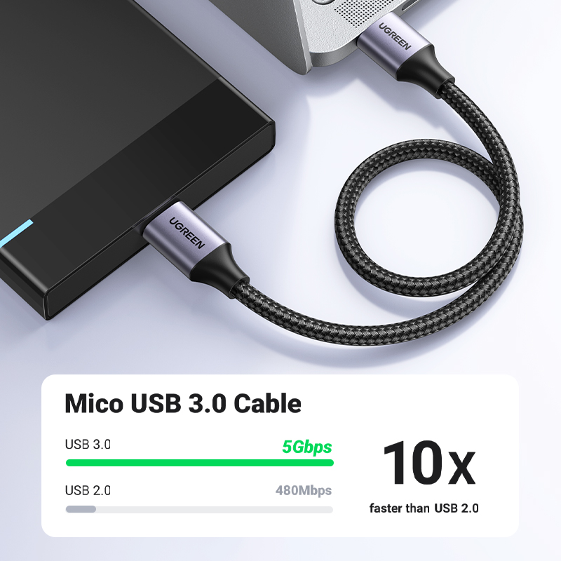 UGREEN-마이크로 B 케이블, USB 3.0, 3A - Samsung Ssd 리뷰 및 가격