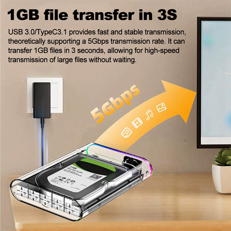 3.5인치 HDD/SSD 인클로저 투명 USB 3.0  - External Ssd 리뷰 및 가격