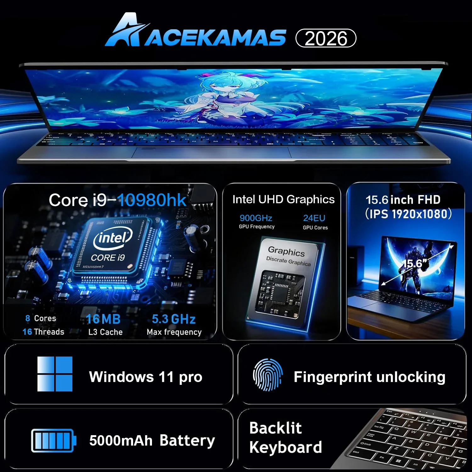 15.6인치 휴대용 노트북, 인텔 코어 i9-10980 - Ssd 1Tb 리뷰 및 가격
