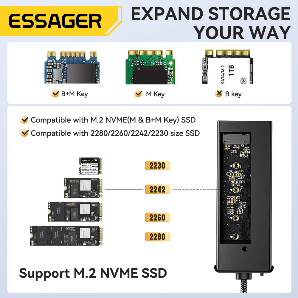 Essager USB C 허브(M.2 SSD 하드 디스 - Ssd Hard Drive 리뷰 및 가격