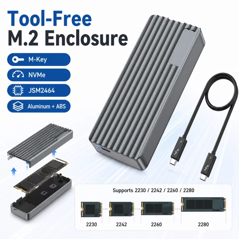 TBT3/USB4 M.2 NVMe SSD 인클로저 40 - External Ssd 리뷰 및 가격