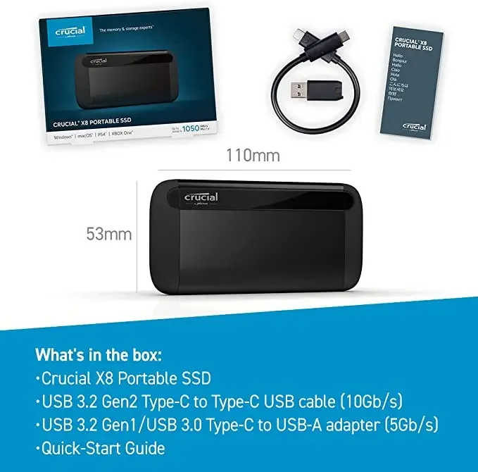 2026 프리미엄 100% 정품 새제품 크루셜 X8 5 - External Ssd 리뷰 및 가격